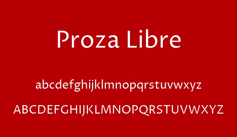 proza-libre font