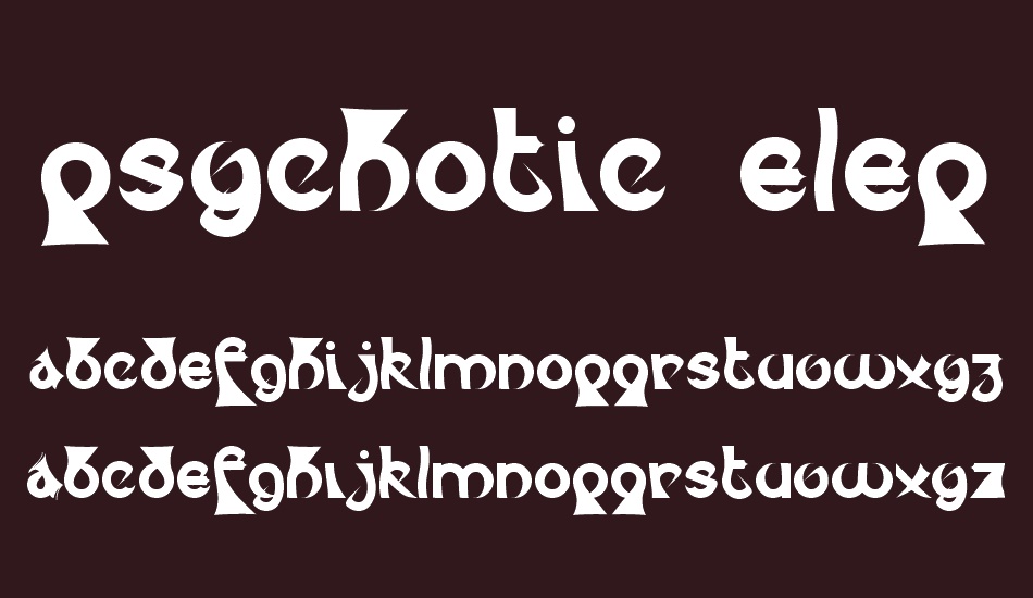 psychotic-elephant font