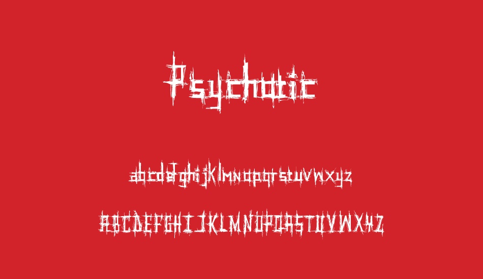 psychotic font