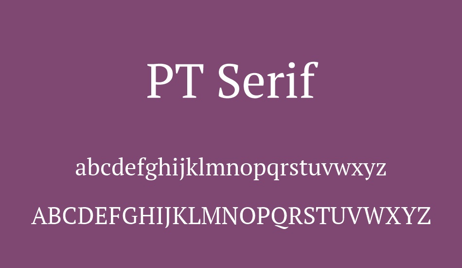 pt-serif font