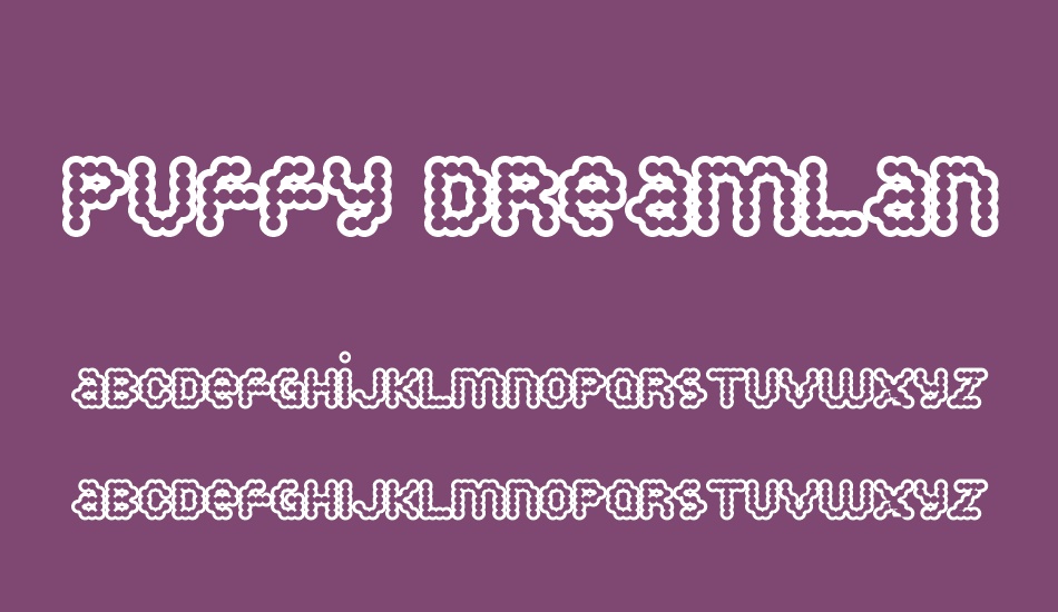 puffy-dreamland font