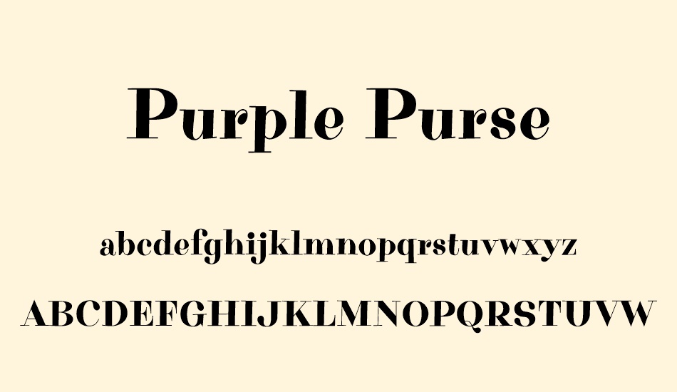 purple-purse font