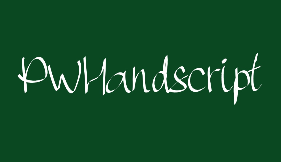 pwhandscript font big