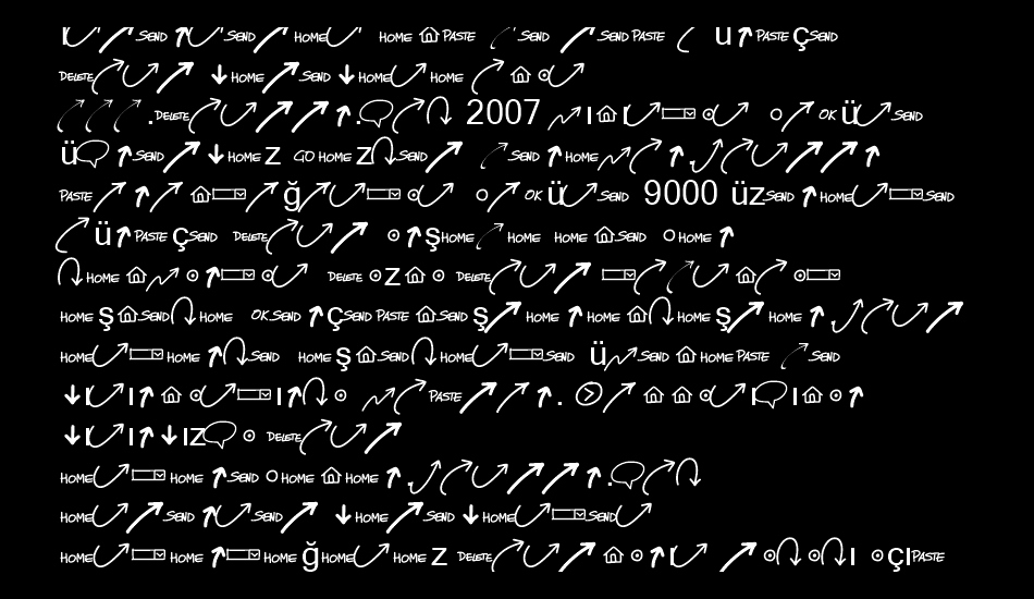 pwnewarrows font 1