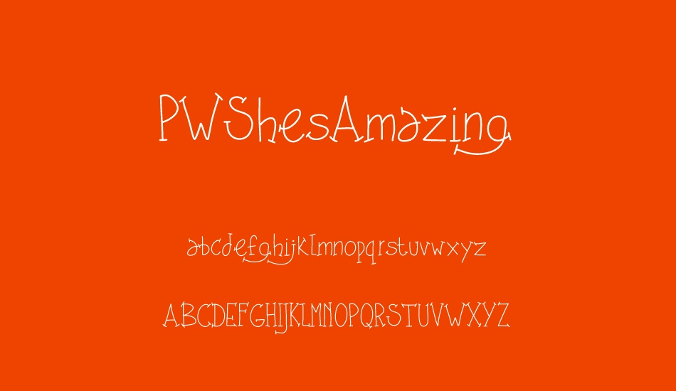pwshesamazing font