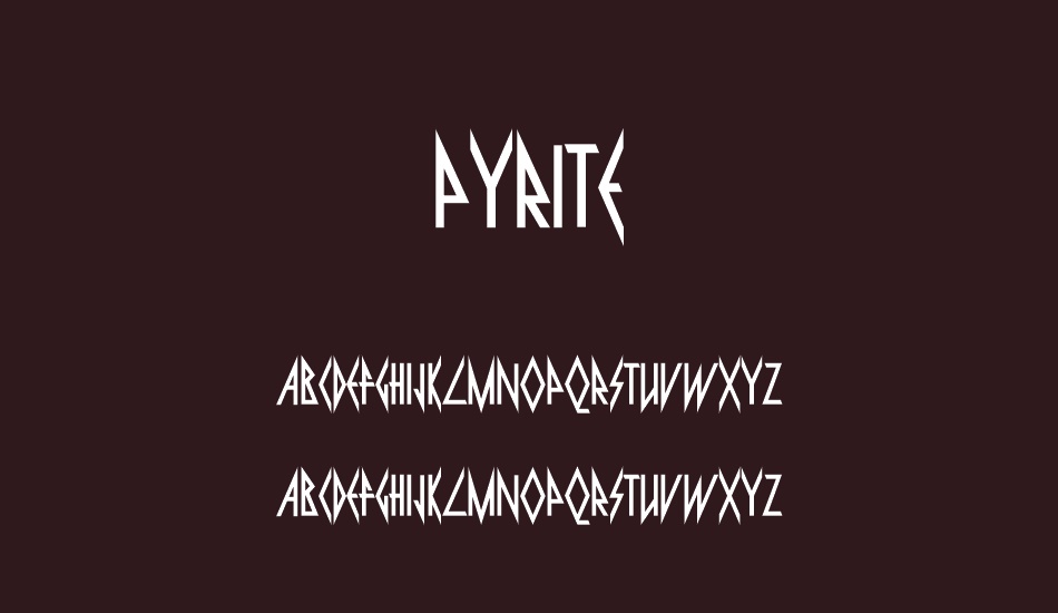 pyrite font