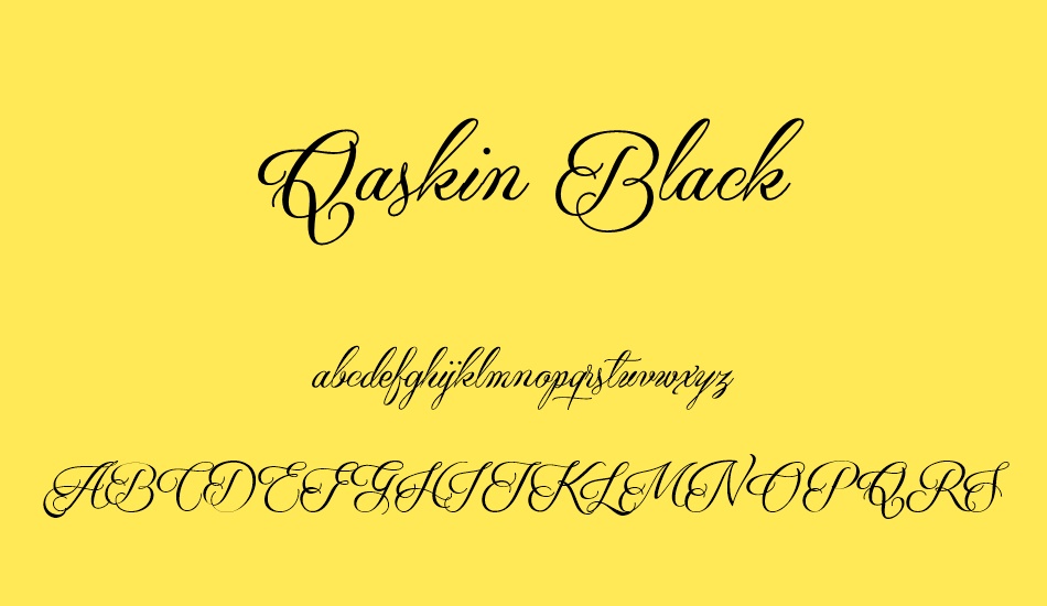qaskin-black-personal-use font