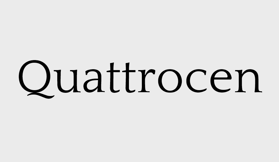 quattrocento font big