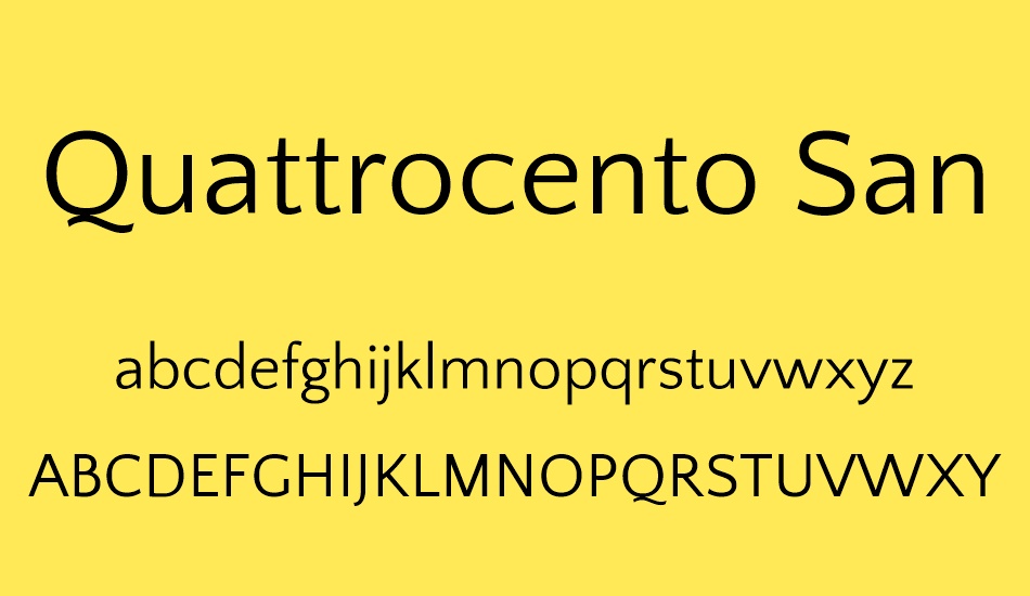 quattrocento-sans font