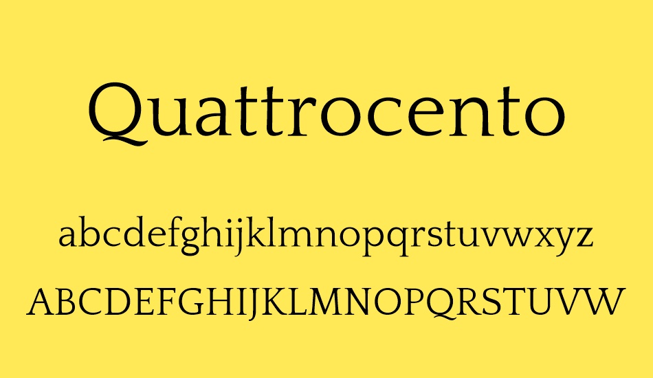 quattrocento font