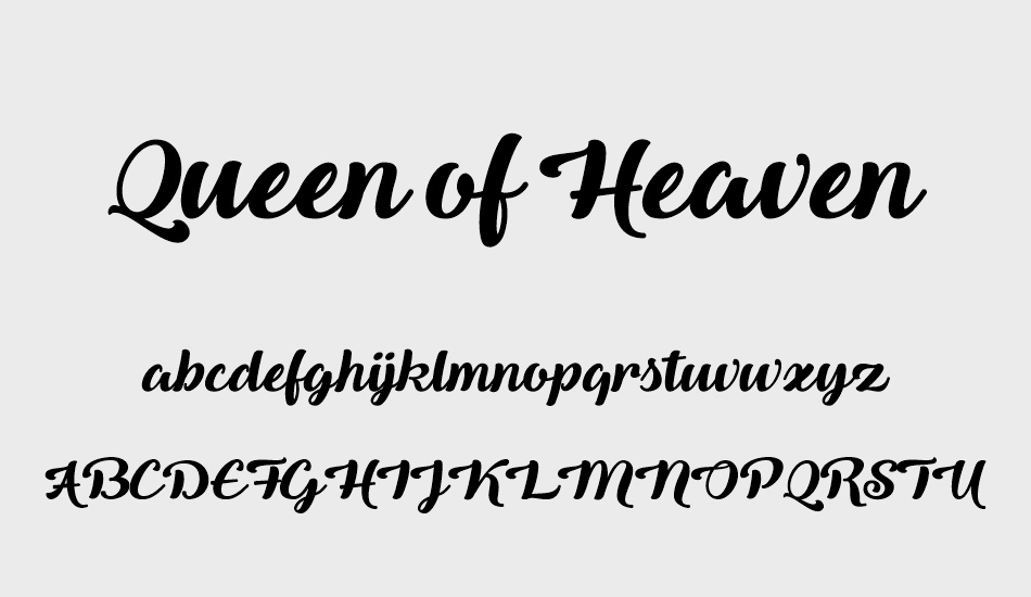 queen-of-heaven font