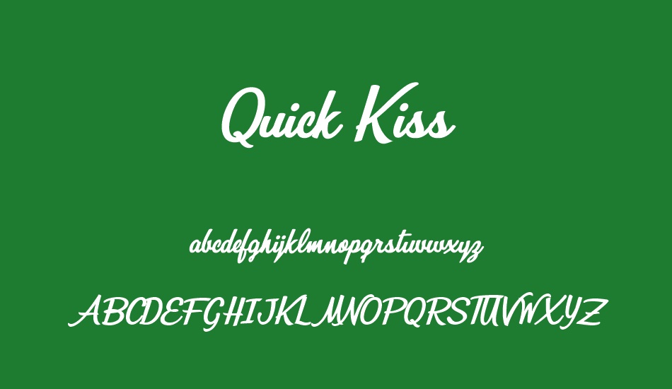 quick-kiss-personal-use font