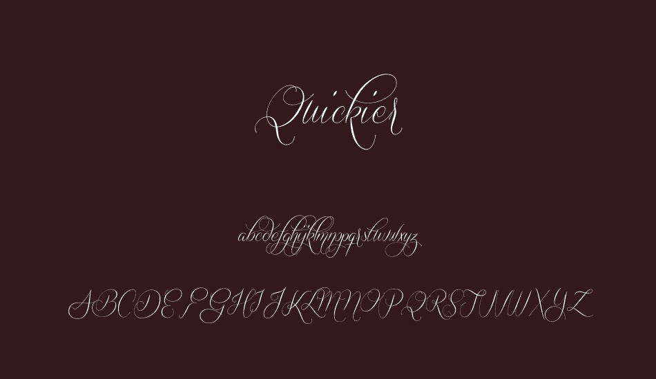 quickier-demo font