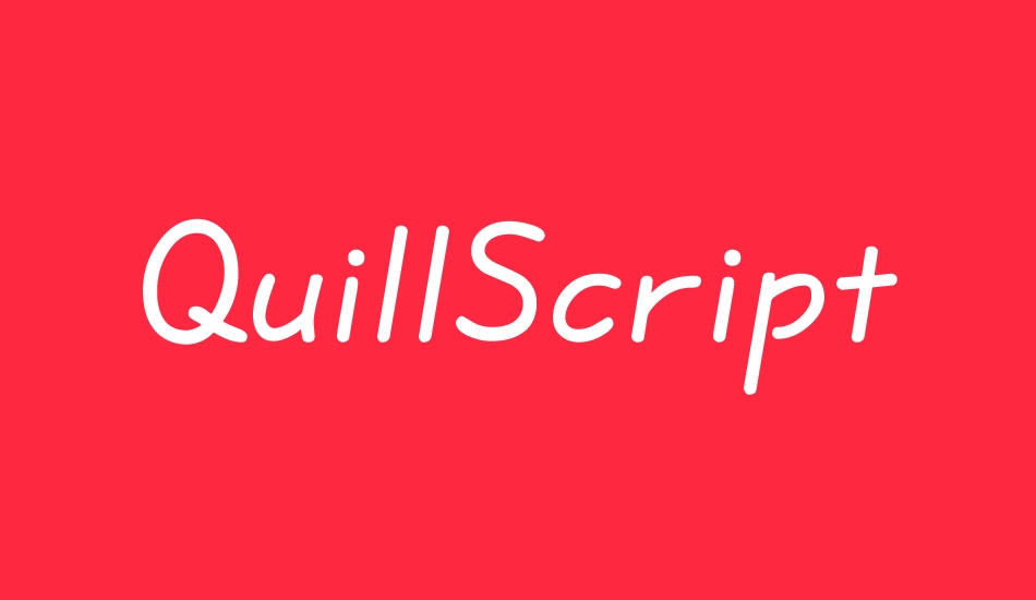 quillscript font big