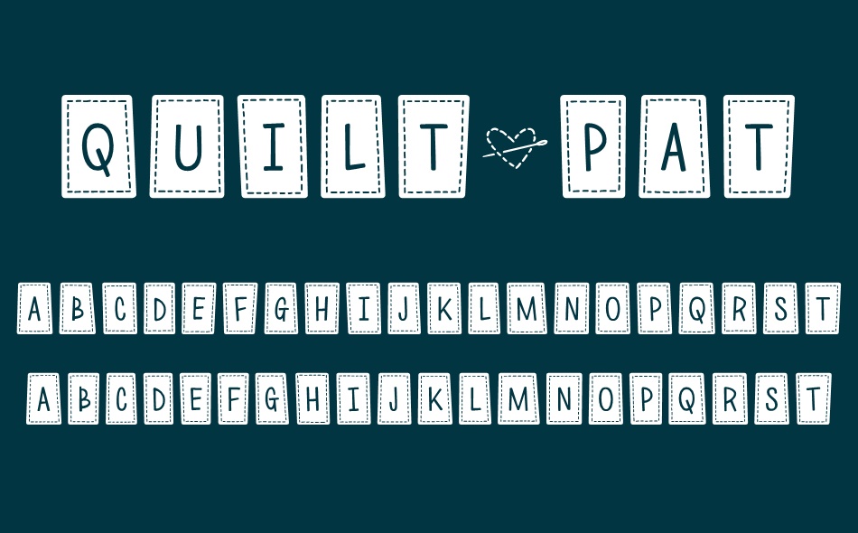 Quilt Patches font