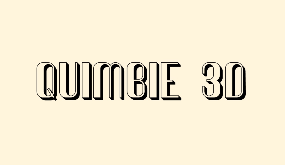 quimbie-3d font big