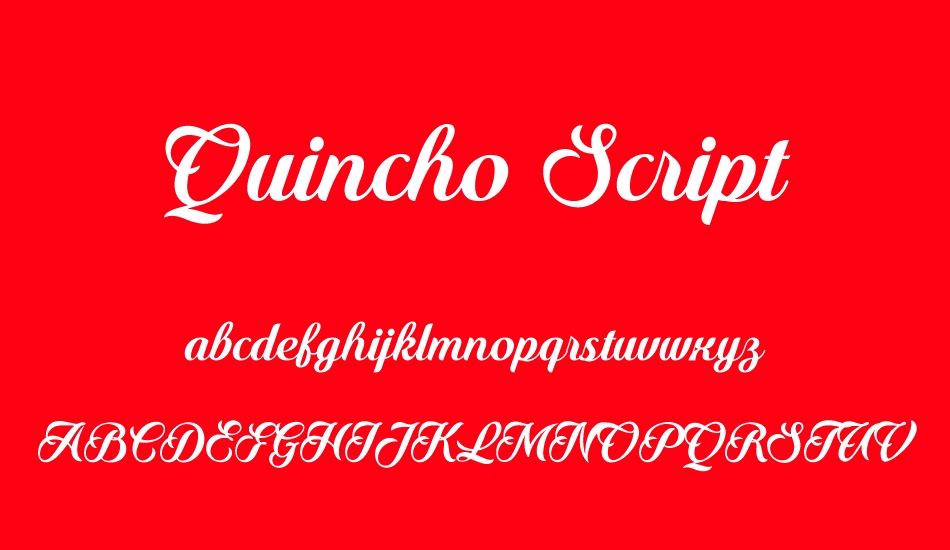 quincho-script-personal-use font