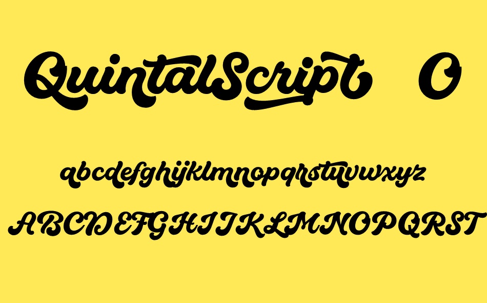 Quintal Script font