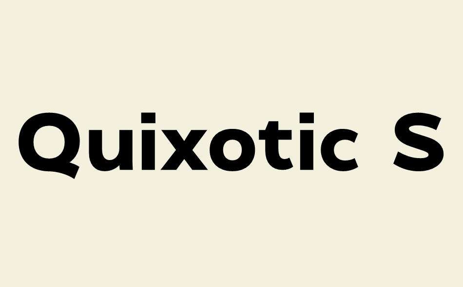 Quixotic Sans font big
