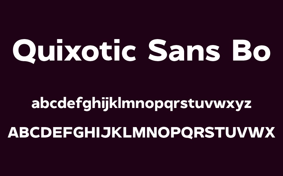 Quixotic Sans font