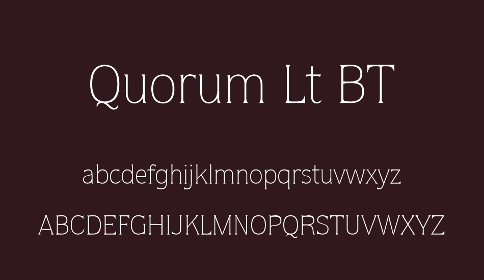 quorum-lt-bt font