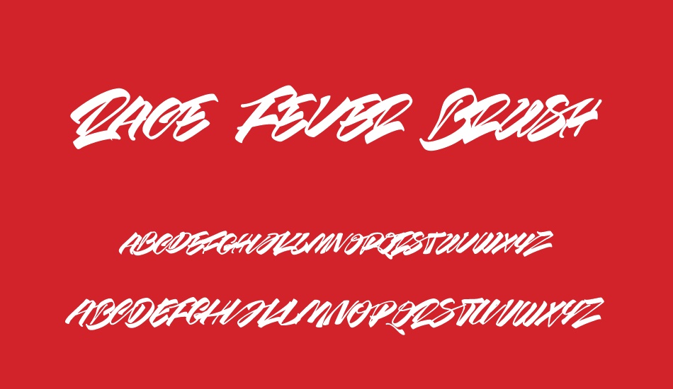 race-fever-brush-personal font