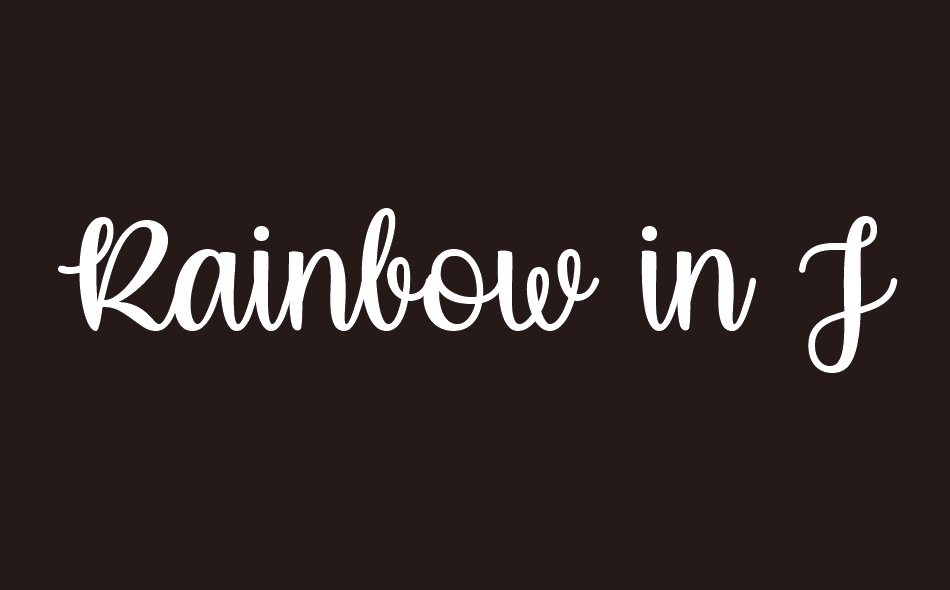 Rainbow in June font big