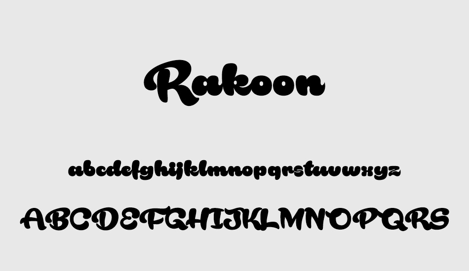 rakoon-personal-use font