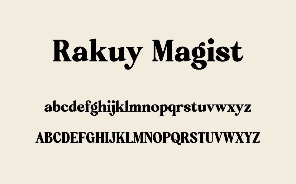 Rakuy Magist font