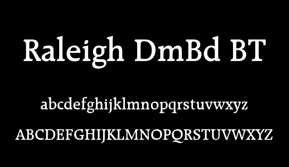 raleigh-dmbd-bt font