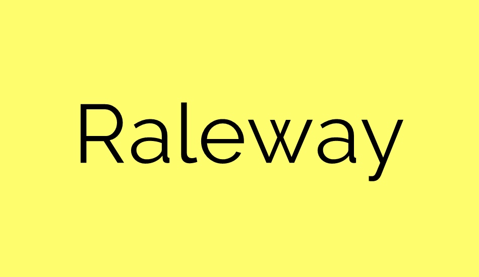 raleway font big
