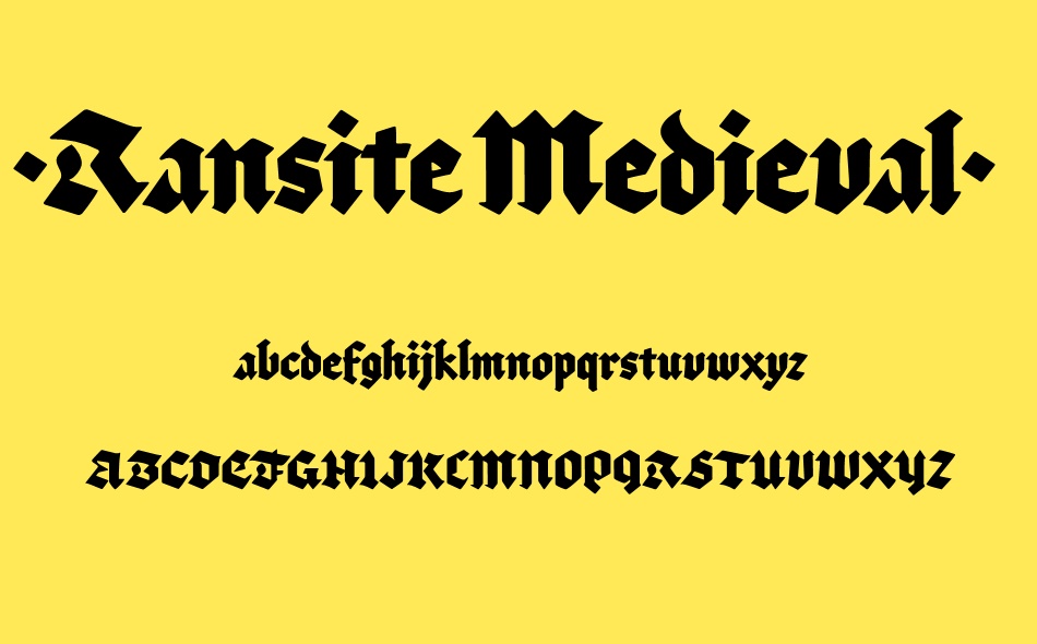 Ransite Medieval font