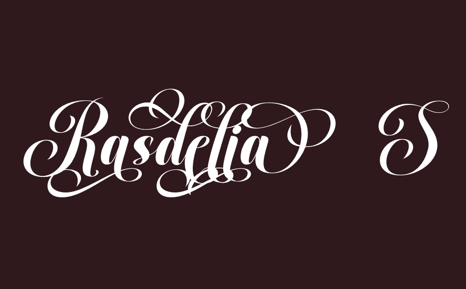 Rasdelia Calligraphy font big