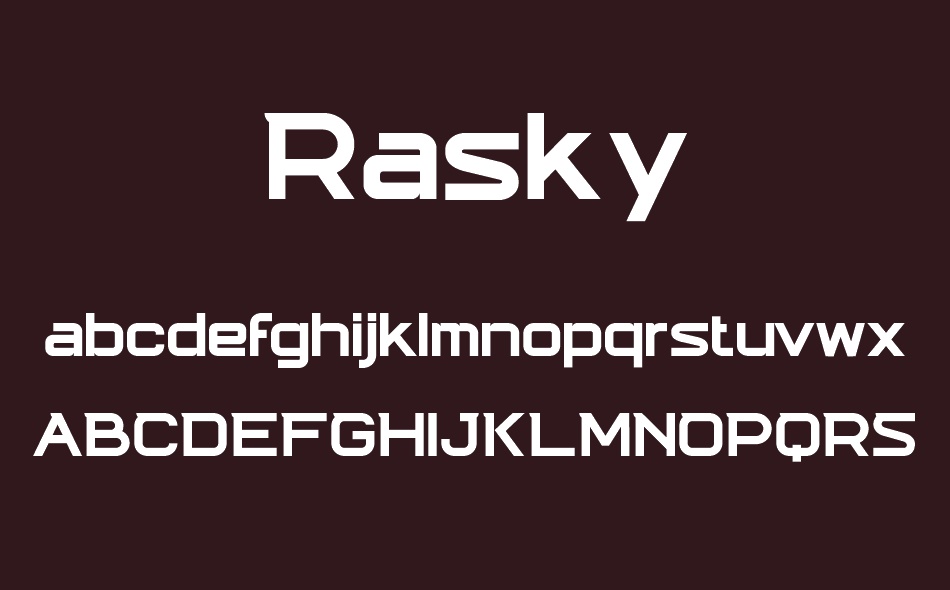 Rasky font