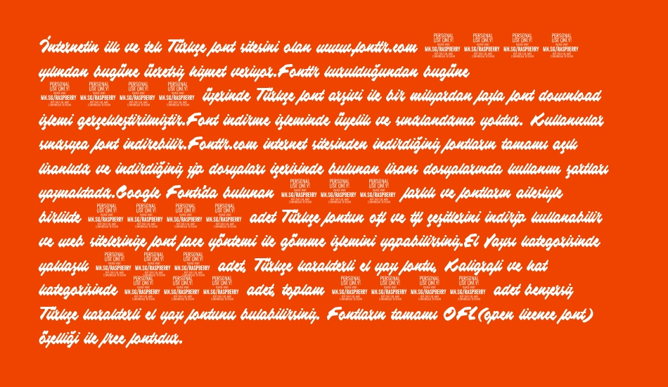 raspberry-script-personal-use font 1