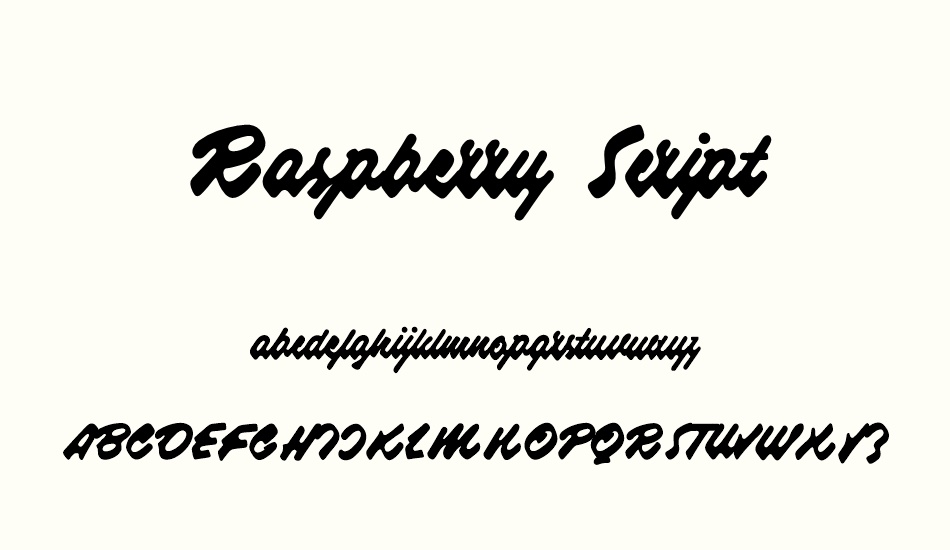raspberry-script-personal-use font