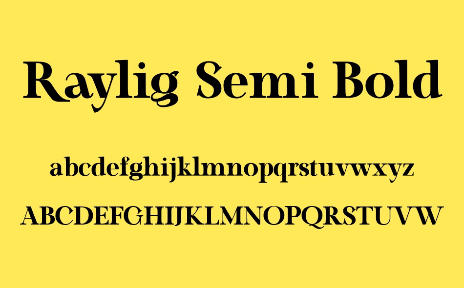 Raylig font