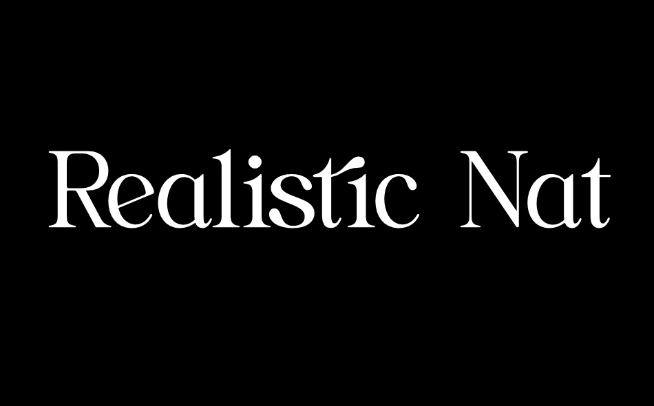 Realistic Nature font big