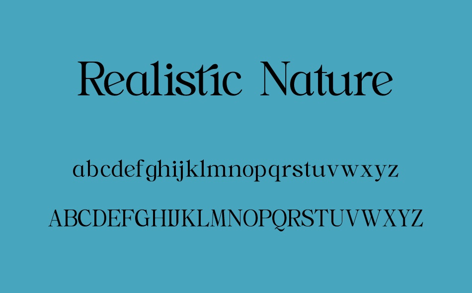Realistic Nature font