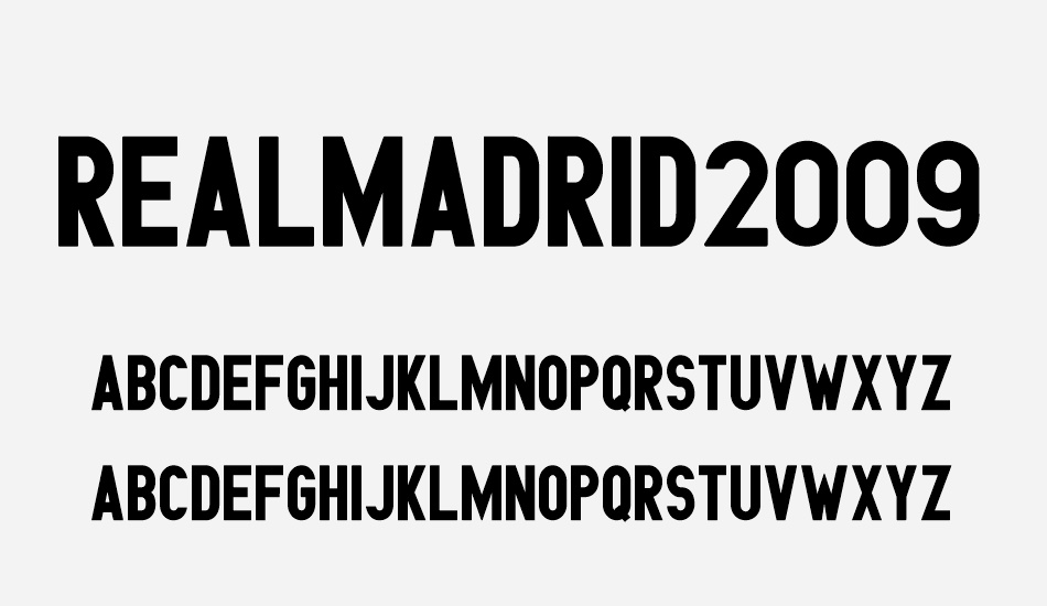 realmadrid2009 font