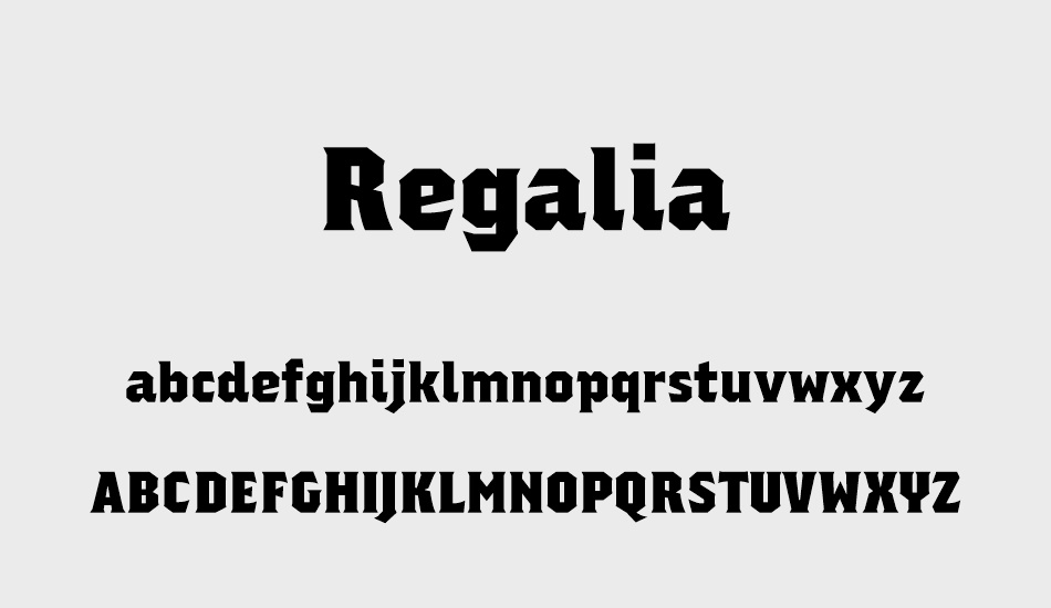 regalia-free font