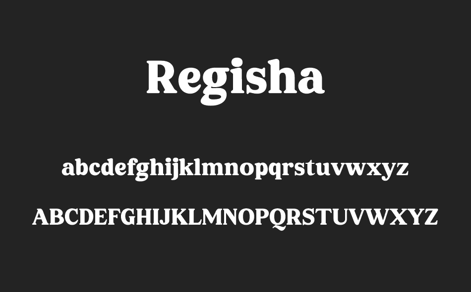 Regisha font