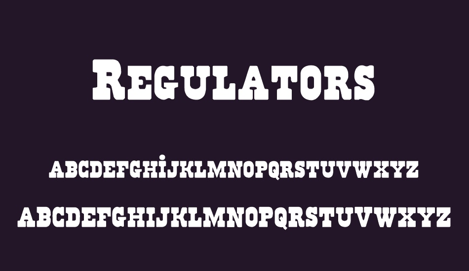 regulators font
