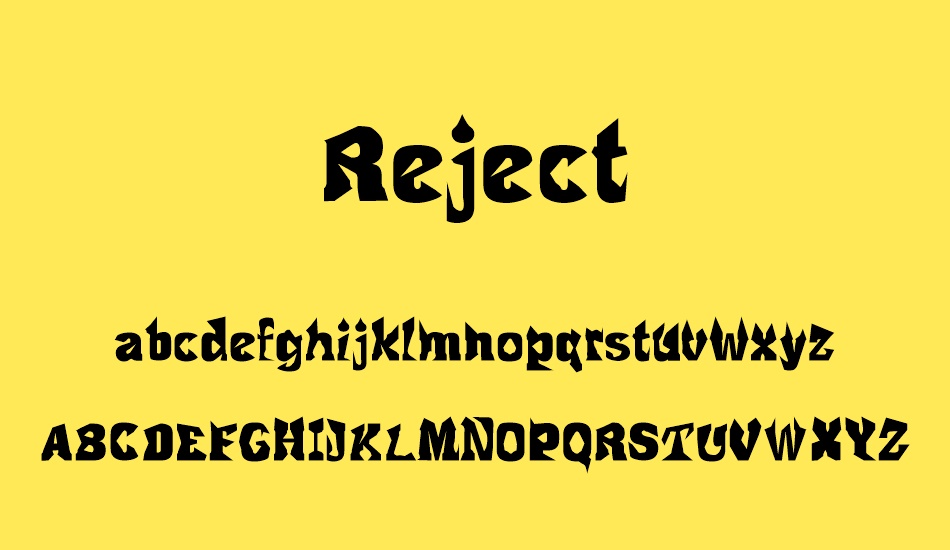 reject font