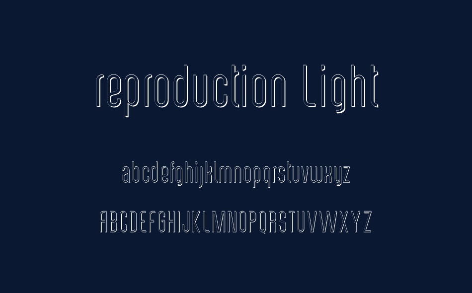 Reproduction font