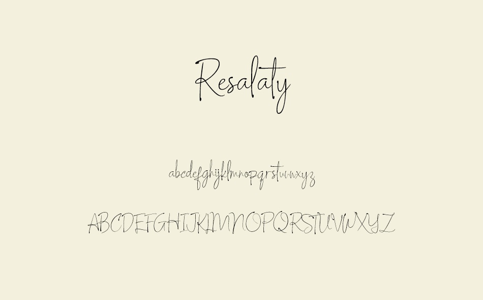 Resalaty Demo font