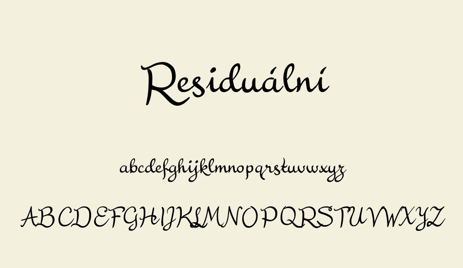 residuální font