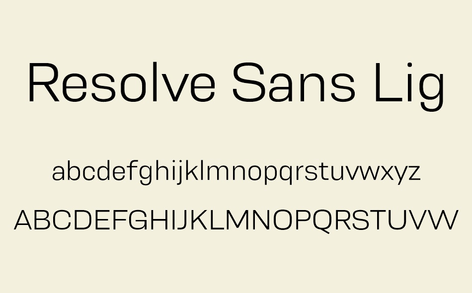 Resolve Sans font