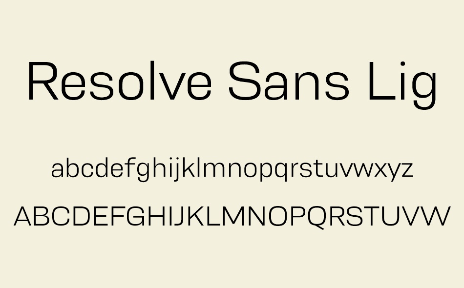 Resolve Sans font