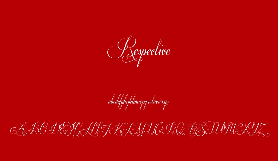 respective font
